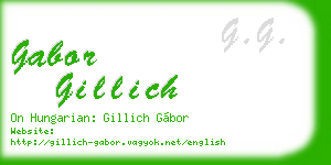 gabor gillich business card